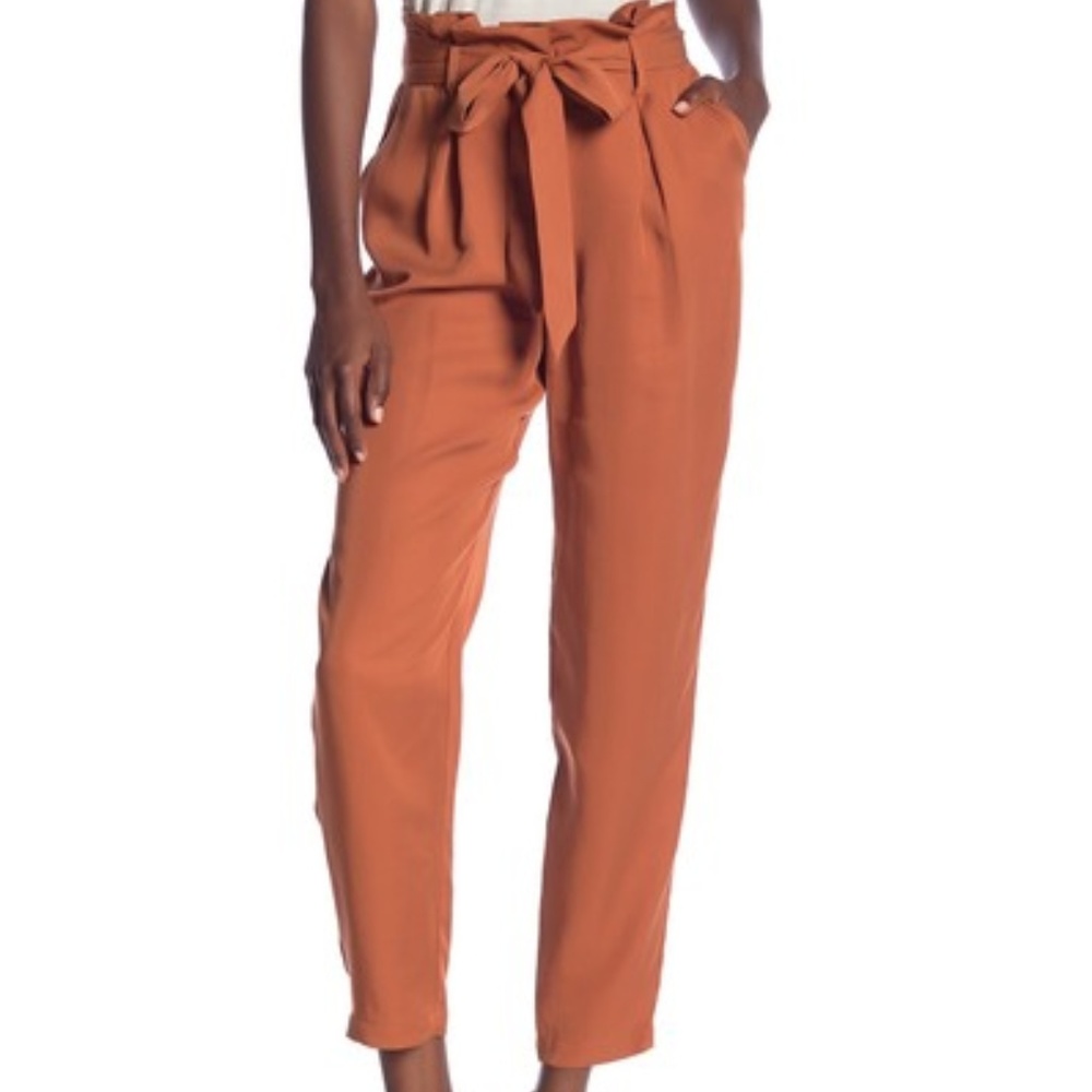 NWT Socialite Paperbag Trousers (RUST)